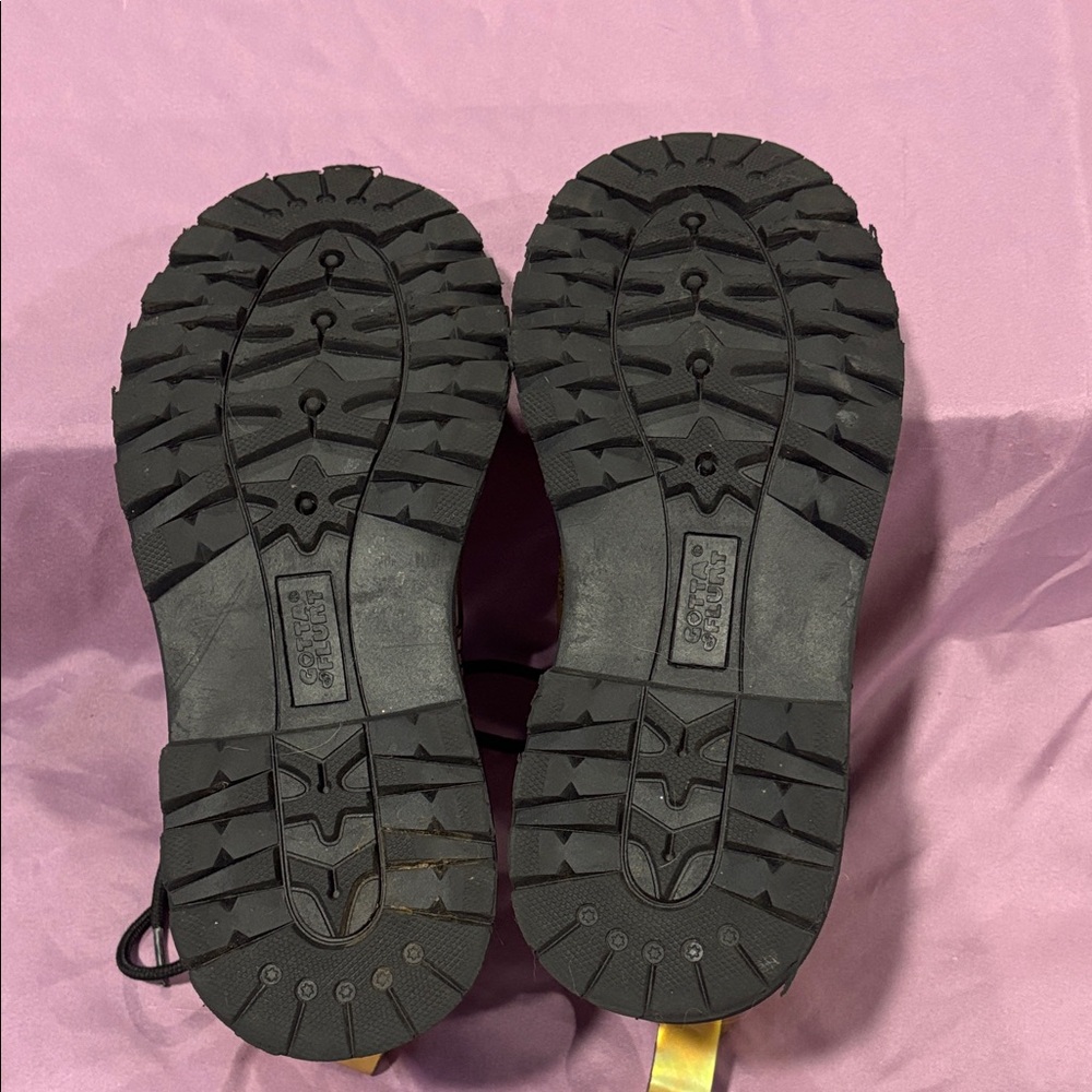 Holographic Gold Combat Boots - Picture 3 of 11